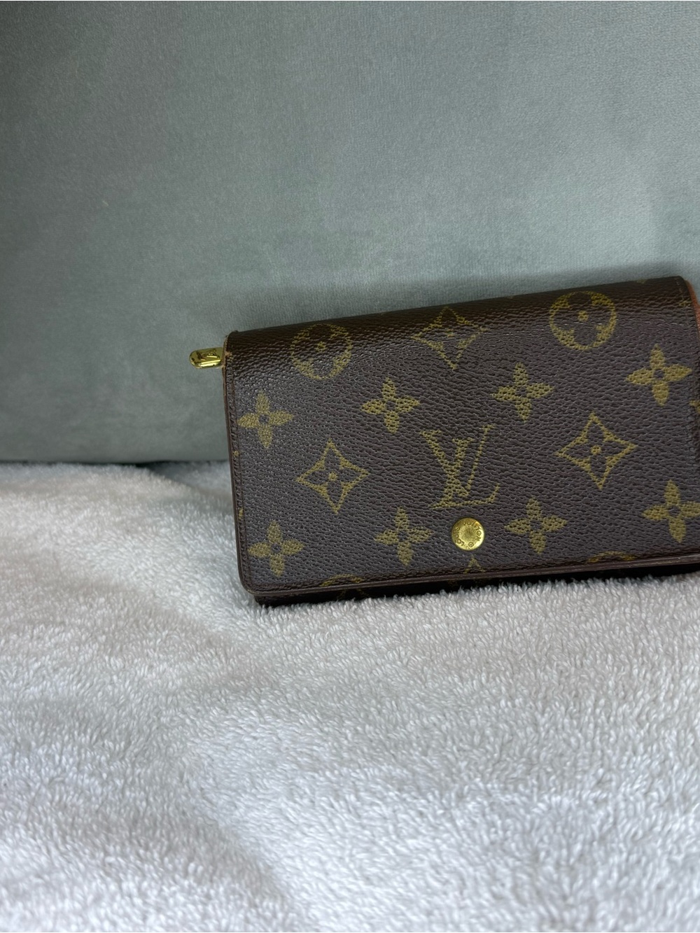 Louis Vuitton Monogram Canvas Wallet in Brown and Gold